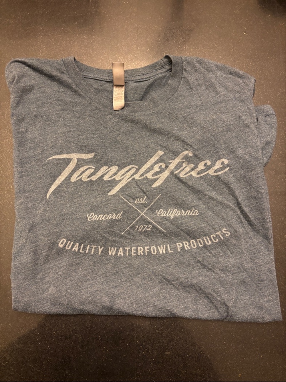 Men's Tanglefree Crew Neck T-Shirt in Heather Blue